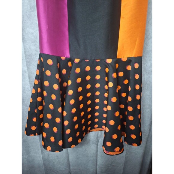 Donna Vinci 2pc Polka Dot Skirt Suit Sz 12 Rhinestones Clown Dopamine Colorful - Picture 14 of 16